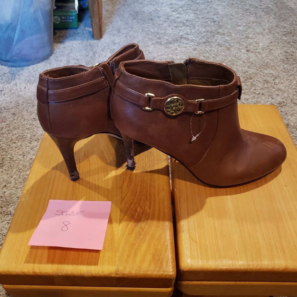 Coach Leather Heel Low Cut Boot